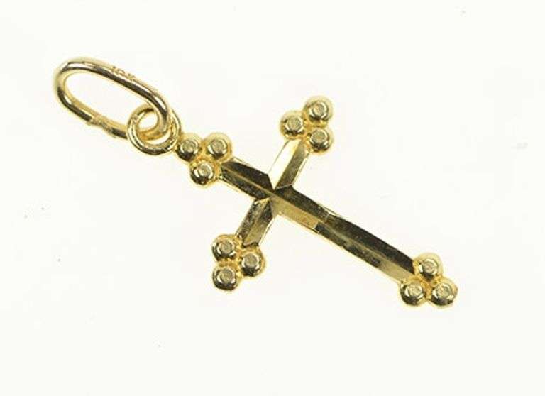 10K Yellow Gold Cross Christian Faith Symbol Vintage Charm/Pendant