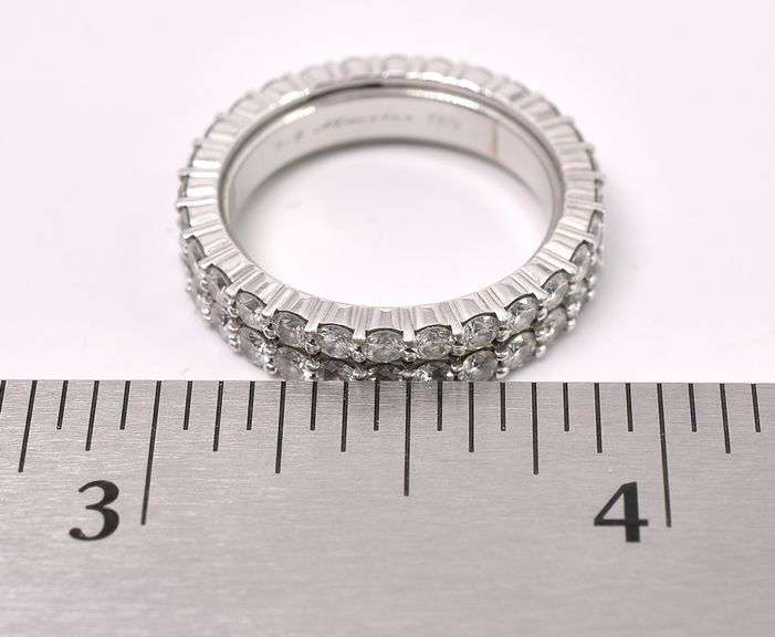 Sparkling Diamond Ring In 14K White Gold
