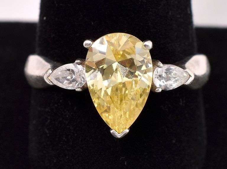 CZ Ring In Sterling Silver
