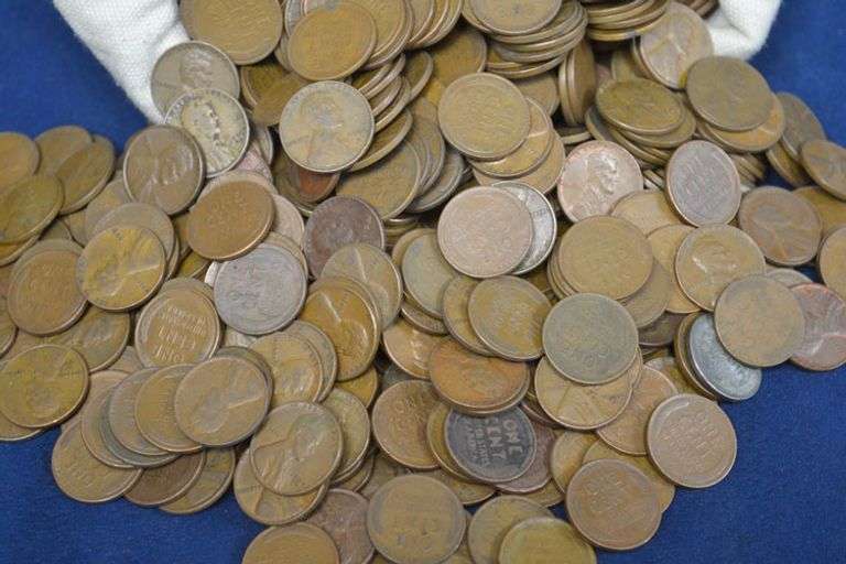 Bag Of 5,000 Wheat Cents From Estate