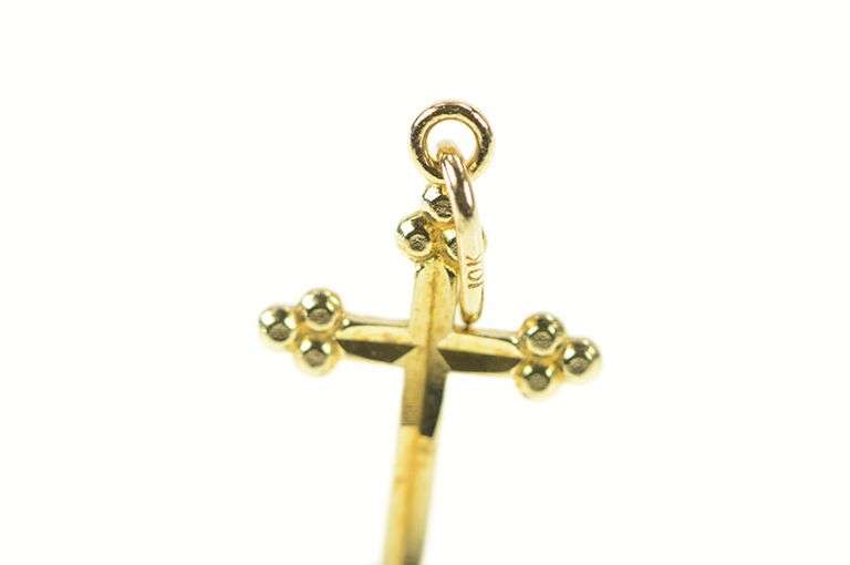 10K Yellow Gold Cross Christian Faith Symbol Vintage Charm/Pendant