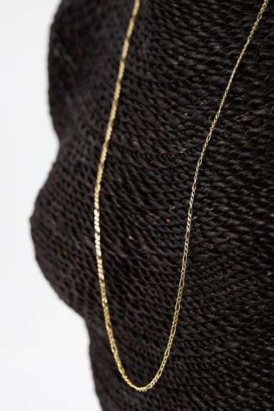 10k Yellow Gold-Hollow Pave Figaro Link Chain 1.9mm Necklace 24"