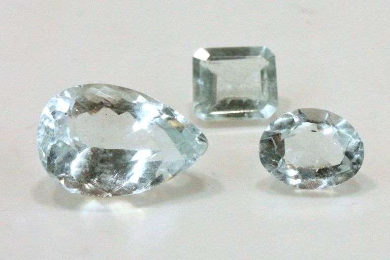 Natural Aquamarine - Lot of 3