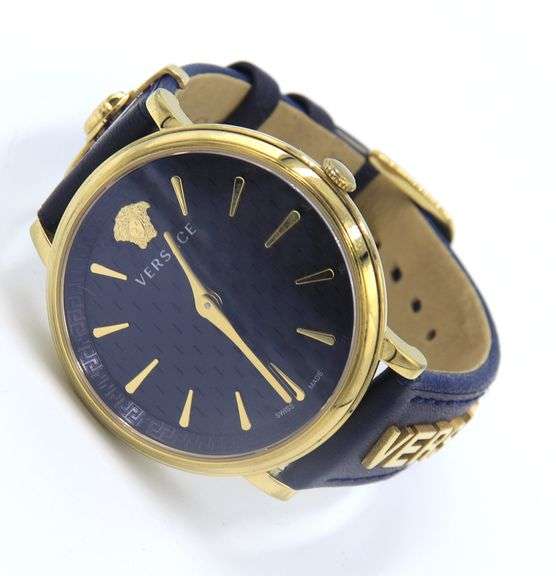 Versace V Circle Blue 38mm Quartz Watch