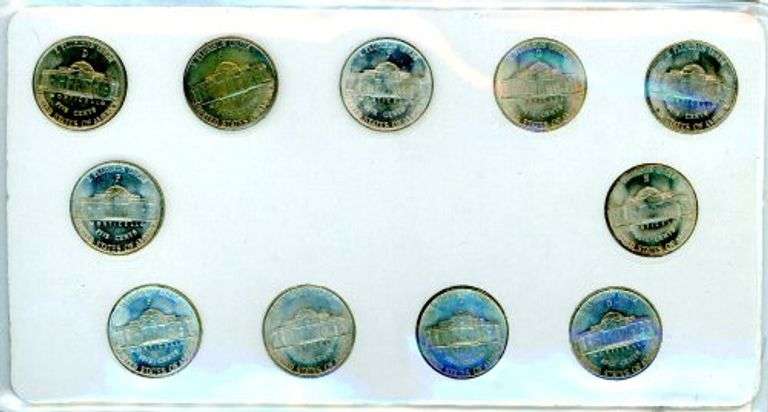 Complete Set of Uncirculated Silver US War Nickels