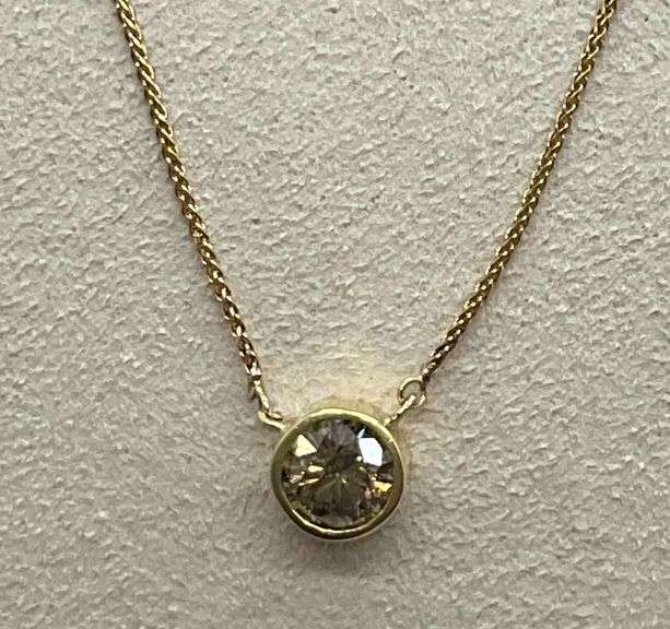 CERTIFIED BRAND NEW 14K GOLD AND DIAMOND CHAIN AND PENDANT