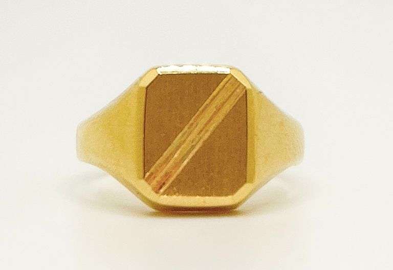 18KT SOLID YELLOW GOLD RING