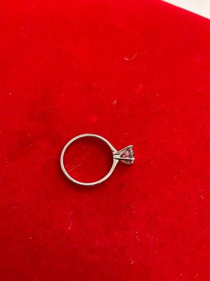 CERTIFIED BRAND NEW 14K WHITE GOLD AND DIAMOND SOLITAIRE RING
