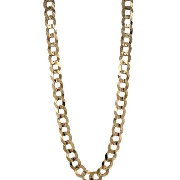 14K YELLOW GOLD FLAT MIAMI CUBAN LINK CHAIN