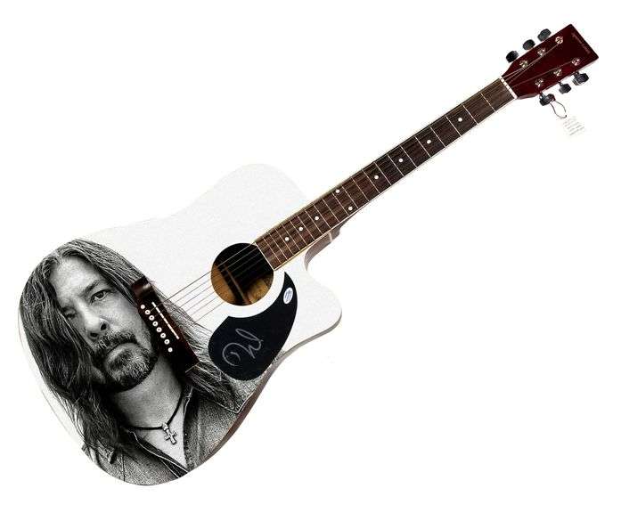 Dave Grohl Autographed Signed Acoustic Graphics Guitar ACOA