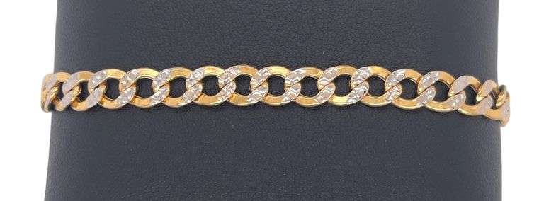 14K YELLOW GOLD CUBAN LINK CHAIN BRACELET