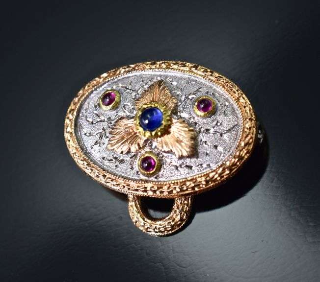 Exquisite 18K Modern Designer Brooch