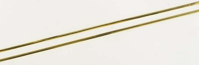 14K Yellow Gold 1.2mm Squared Snake Fancy Classic Link Necklace