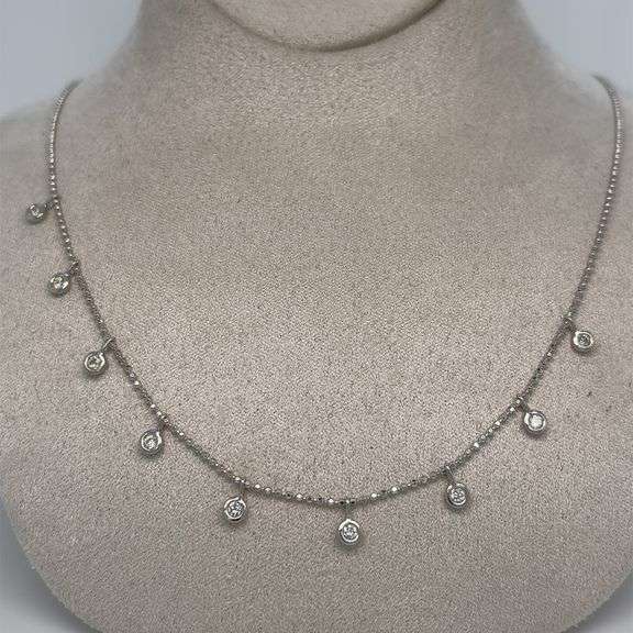 DIAMOND NECKLACE CRAFTED IN 14K WHITE GOLD
