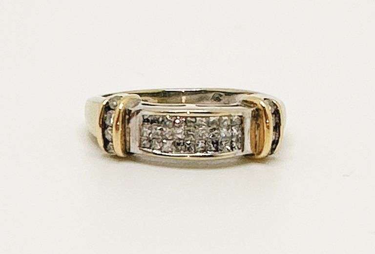 14kt Solid Gold & Diamond Band Ring