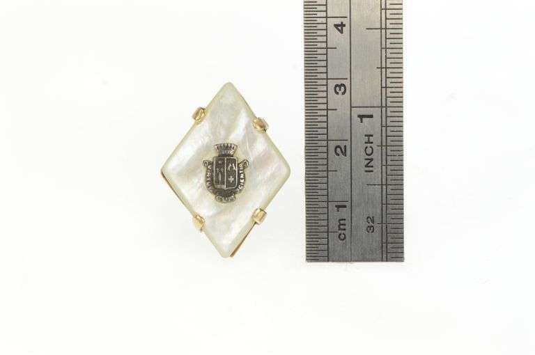 14K Yellow Gold Mother of Pearl St Mary-of-the-Woods College Ring