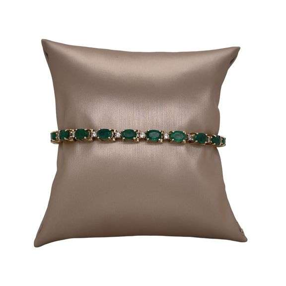 VINTAGE BRACELET WITH EMERALDS AND DIAMONDS