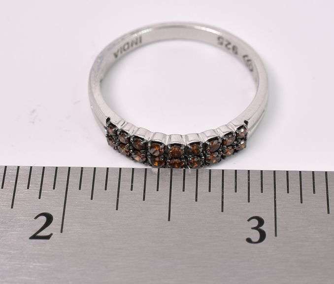 Red Diamond Ring In Sterling Silver