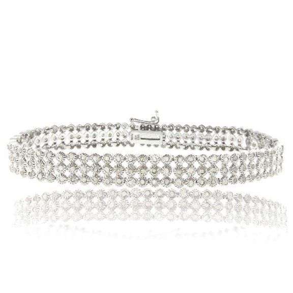 Sterling Silver 2ct Diamond Bracelet
