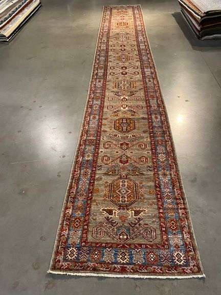 Stunning Fine Kazak  Runner 3'X19'.3"