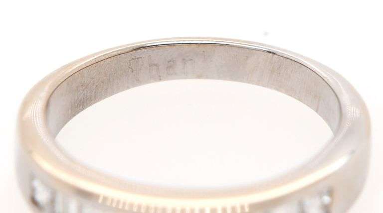 1.00ctw Princess and Baguette Diamond Wedding Band Ring in 18K
