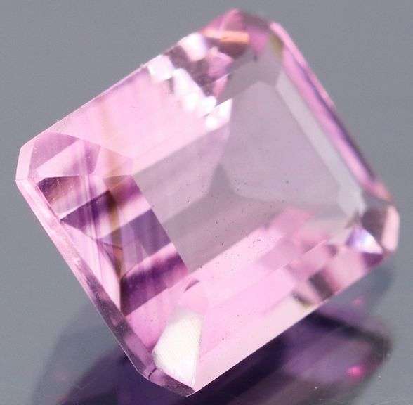 Bright violet 4.03ct emerald cut Amethyst
