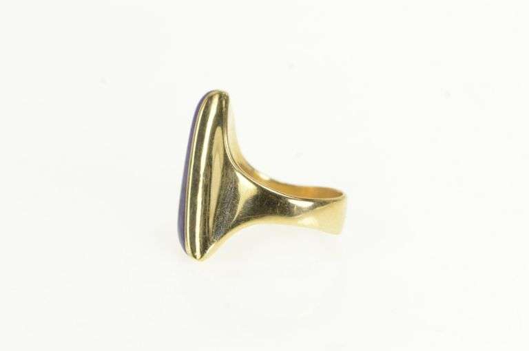 14K Yellow Gold Lee Marraccini Designer Sugilite Geometric Ring