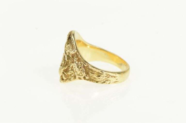 14K Yellow Gold Ocean Animal Motif Marine Biology Statement Ring