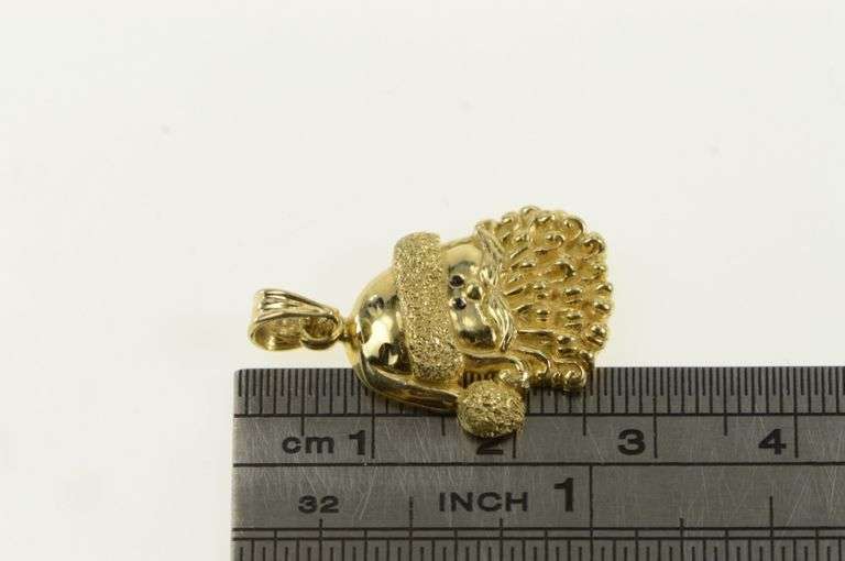 14K Yellow Gold Santa Claus Trad. Christmas Character Charm/Pendant
