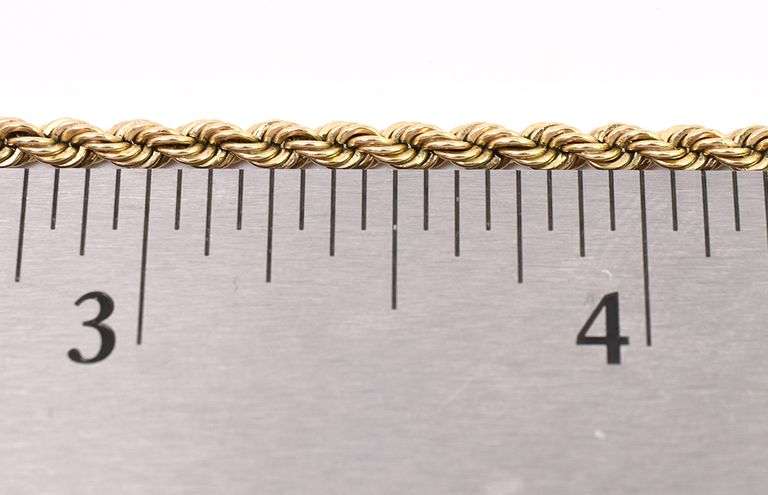 Superb Rope Chain Bracelet In 14K Yellow Gold