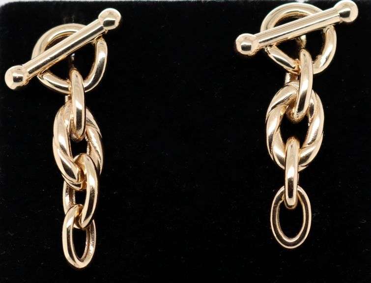 Twisted Cable Chain 14k Gold Handmade Italian Earrings