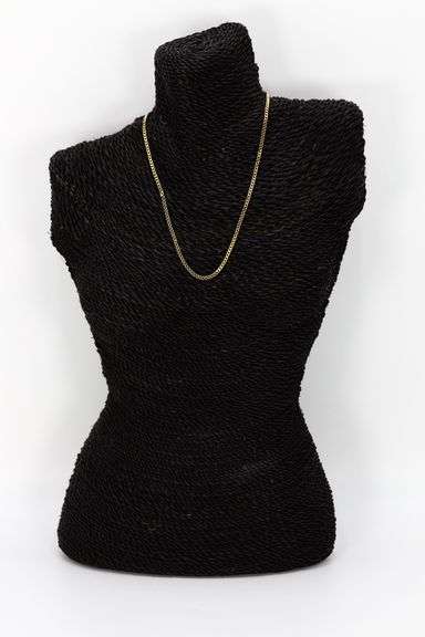 22k Yellow Gold Plated Sterling Silver Italian Curb Chain 3mm Solid 925 Italy 2 Sided New Necklace 18"