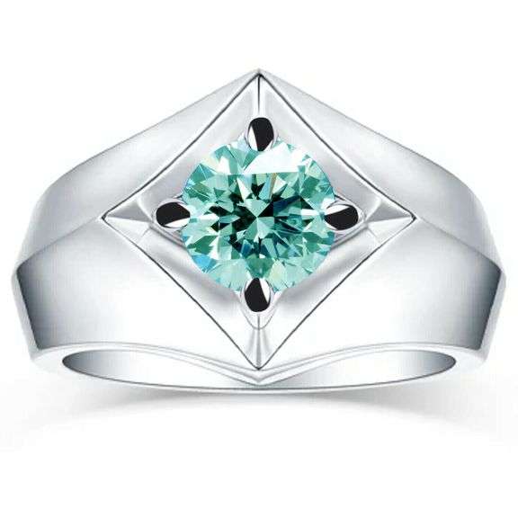 Men's Sparkling 2.25 Ct Fire Moissanite Ring