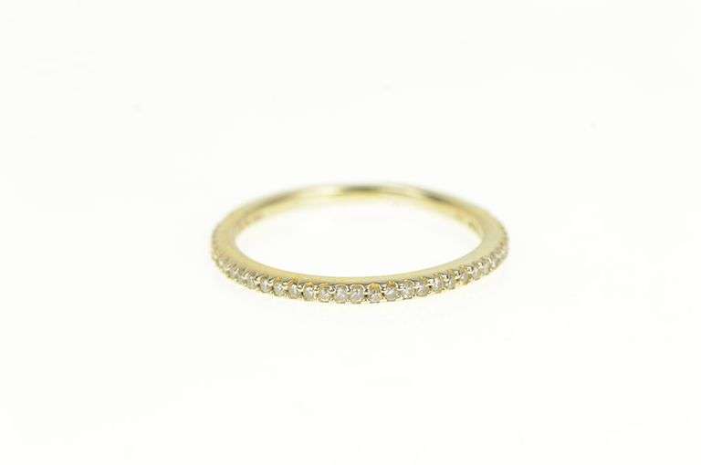 14K Yellow Gold Classic Vintage Diamond Wedding Band Ring