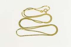 14K Yellow Gold 1.5mm Serpentine Chain Flat Wavy Link Necklace