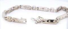 Brilliant White Gold Diamond Link Station Bracelet