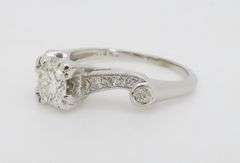 Vintage Diamond Ring Made in 14k White Gold