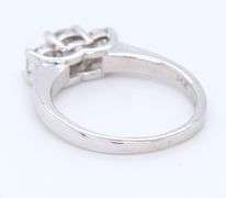 Brilliant White Gold Three Diamond Ring