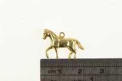 14K Yellow Gold 3D Horse Animal Equestrian Polo Racing Charm/Pendant