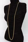 22k Yellow Gold Plated Sterling Silver Diamond-Cut Rope Chain 3.7mm Solid 925 Italy New Necklace 36"