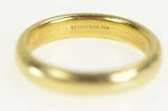 18K Yellow Gold 4.2mm Thick Tiffany & Co Vintage Wedding Band Ring