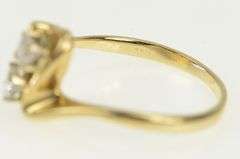 14K Yellow Gold 0.50 Ctw Two Diamond Vintage Engagement Ring