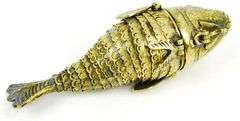 Rare Antique Articulated Fish Vinaigrette