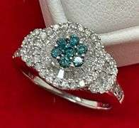 CERTIFEID BRAND NEW 14K WHITE GOLD AND DIAMOND RING