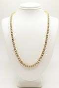 STUNNING 18KT YELLOW GOLD PLATED 12.00 CARAT CREATED DIAMOND TENNIS NECKLACE