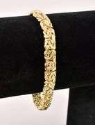Charming Byzantine Chain Bracelet In 14K Yellow Gold