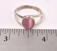 Pink Gemstone Ring In Sterling Silver