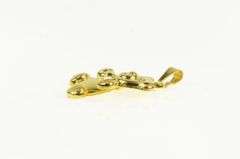 8K Yellow Gold High Relief Teddy Stuffed Animal Kids Charm/Pendant