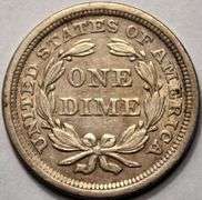 1857 Seated Liberty Half Dime
