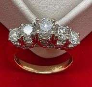 CERTIFIED BRAND NEW 14K GOLD AND DIAMOND RING. 2.32 CARATS
